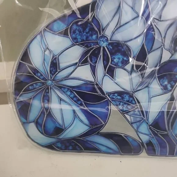 Blue Mosiac Cat Suncatcher - Picture 4 of 8